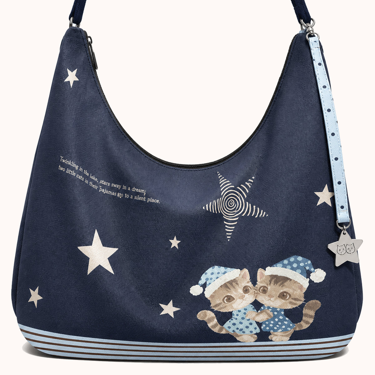 ARIPPULA FEF9F6 | starry-twin-cats-canvas-crossbody-bag | close quality | 012__starry-twin-cats-canvas-crossbody-bag__close-quality.webp