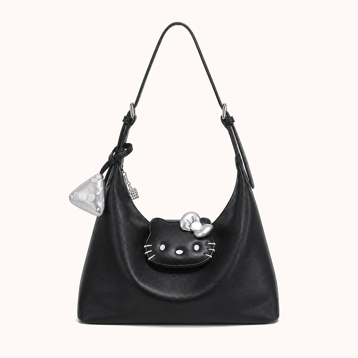 ARIPPULA FEF9F6 | kitty-smooth-shoulder-bag | close quality | 064__kitty-smooth-shoulder-bag__black-small__front.webp
