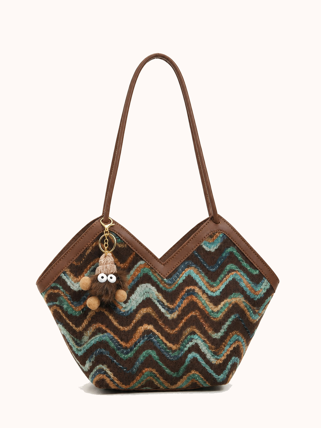 Coffee ribbon pendant front view