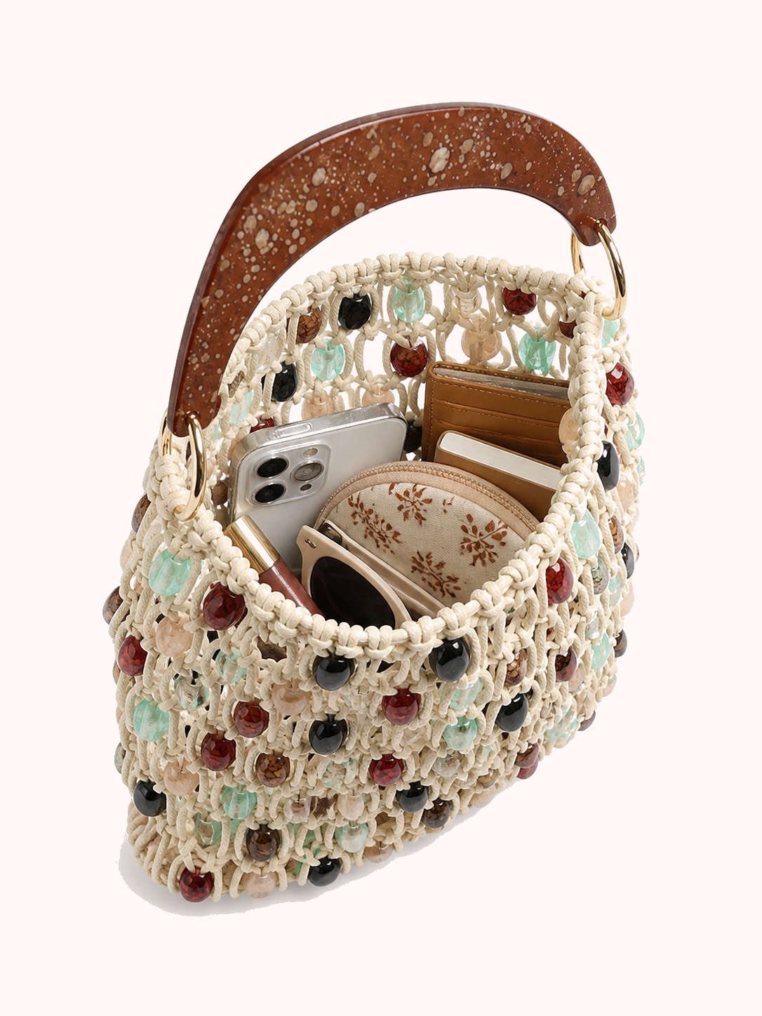 Open bag with everyday accessories