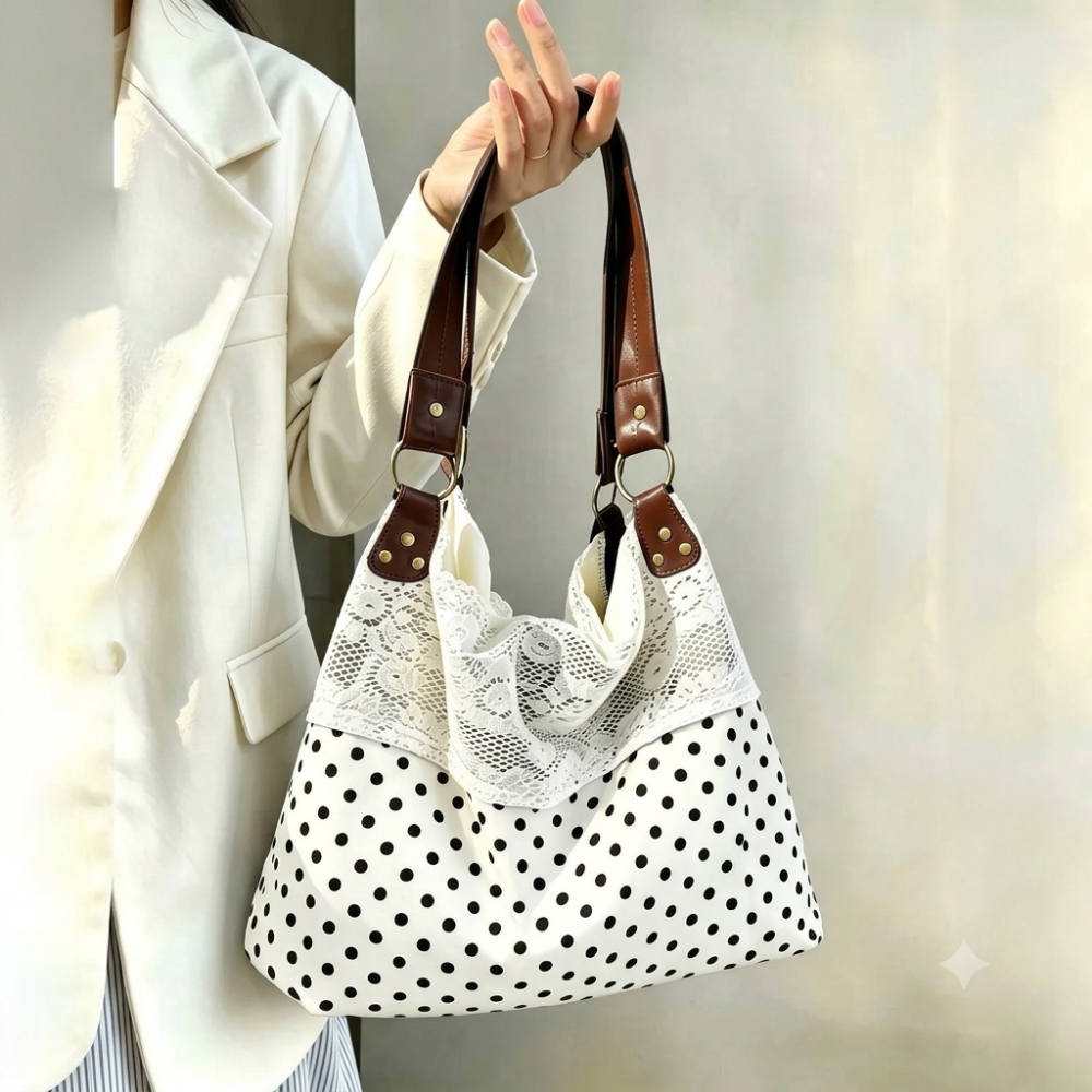 Nivoria Polka Dot Shoulder Bag