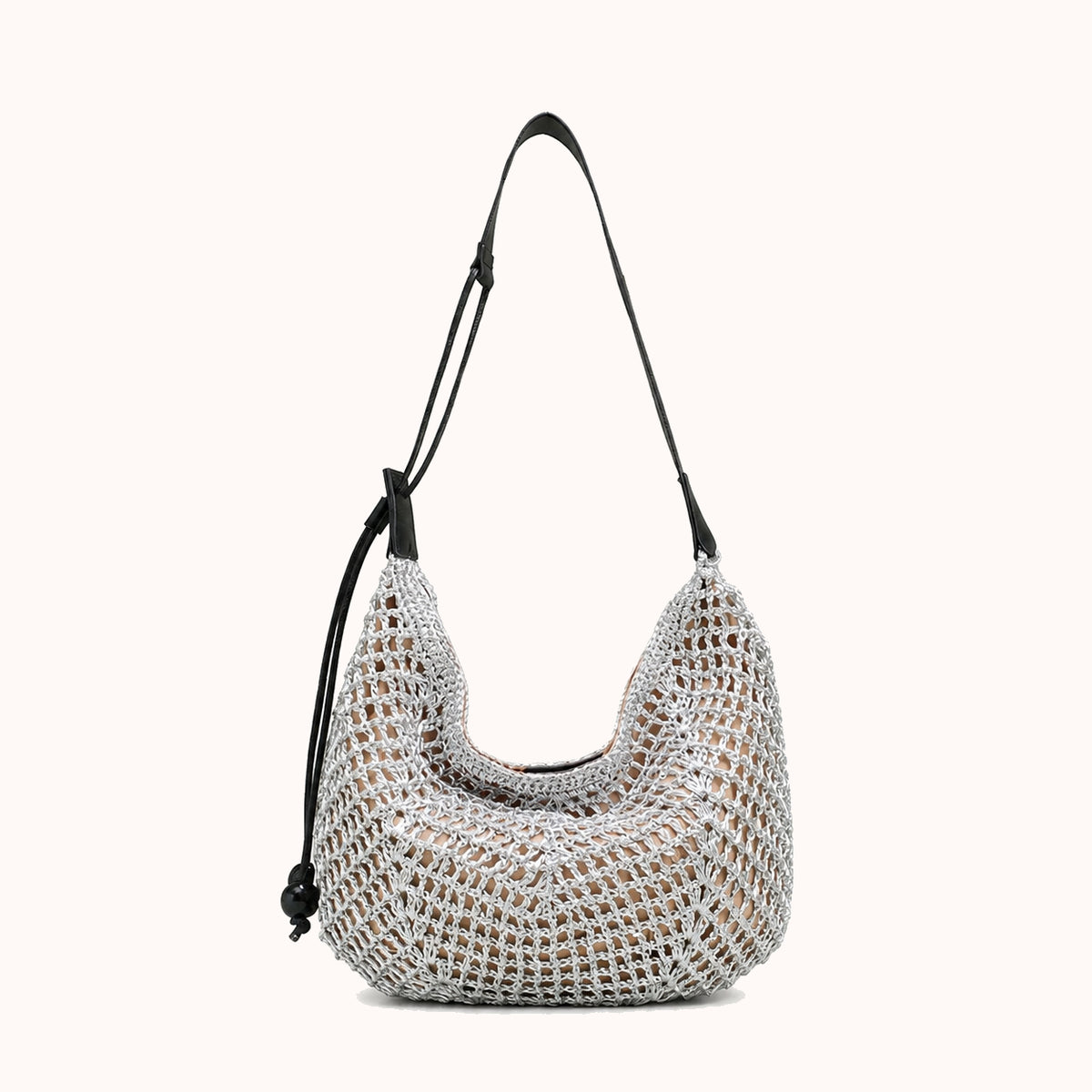ARIPPULA FEF9F6 | trellis-woven-shoulder-bag | close quality | 140__trellis-woven-shoulder-bag__silver__front.webp