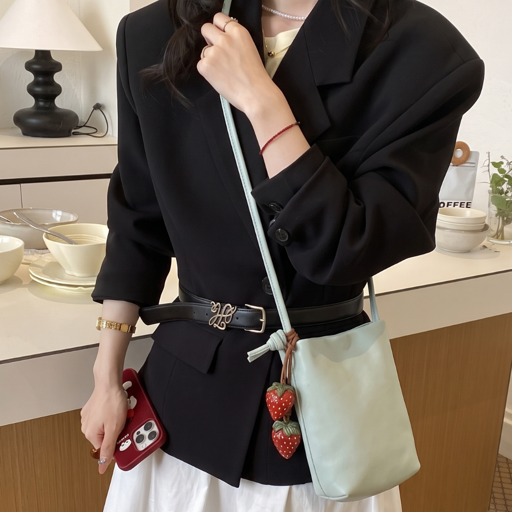 Fruttina Strawberry Charm Bucket Bag