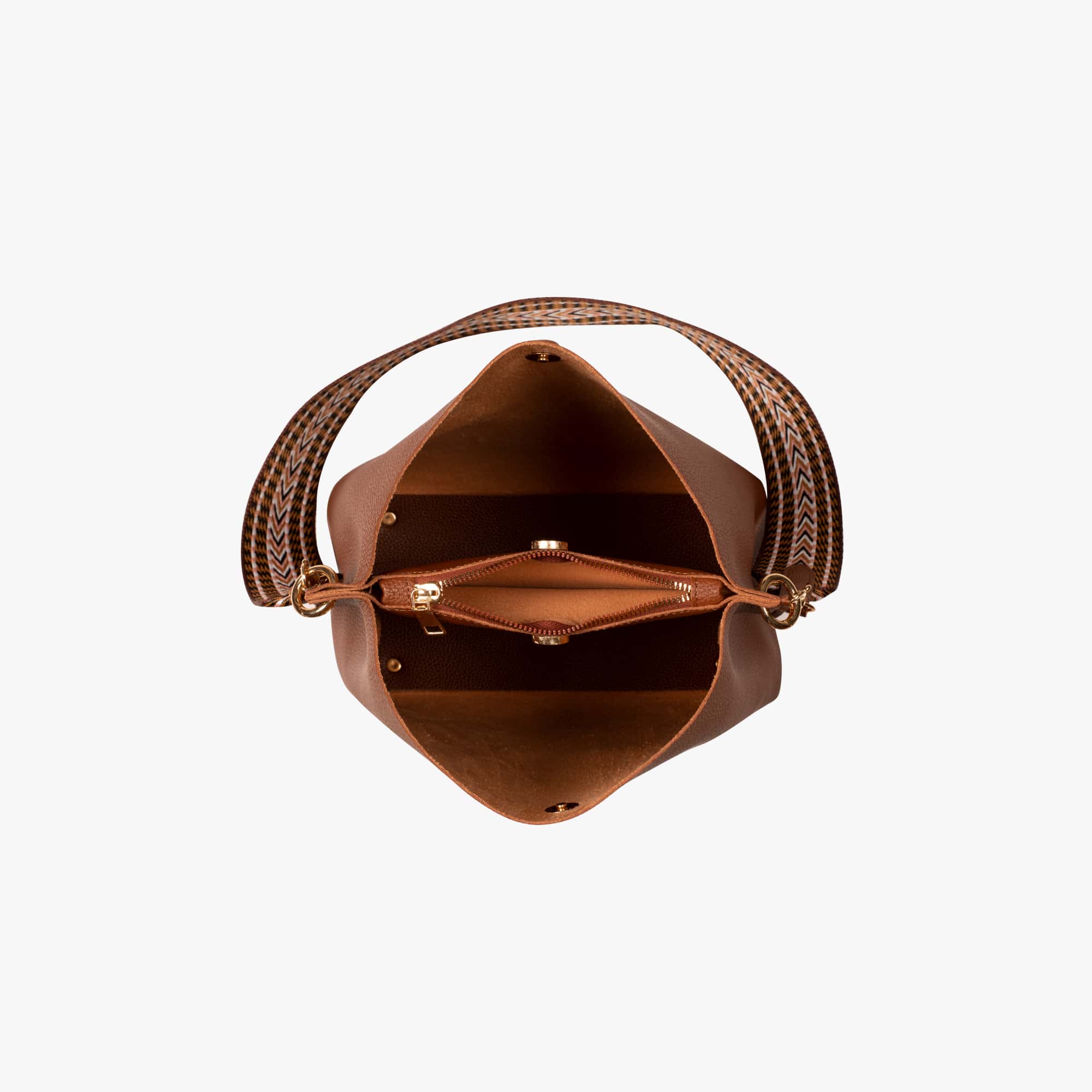 Léonore Vegan Leather Crossbody Bucket Bag