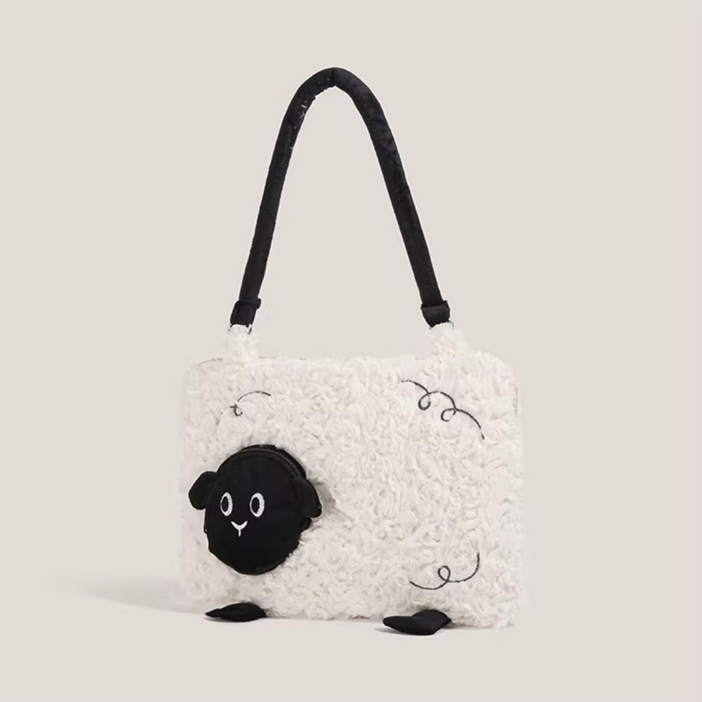 Mielune Plush Sheep Shoulder Bag
