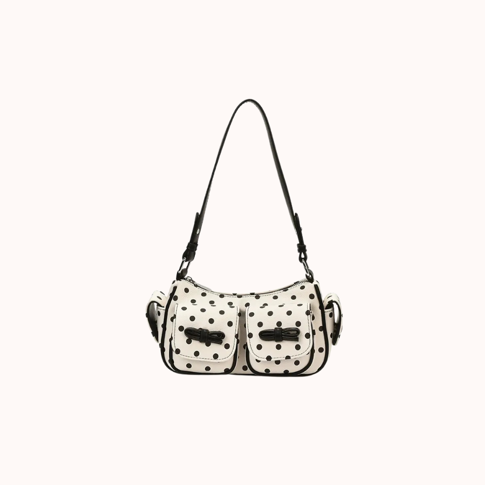 Bolso de hombro Arquina con bolsillo y lazo
