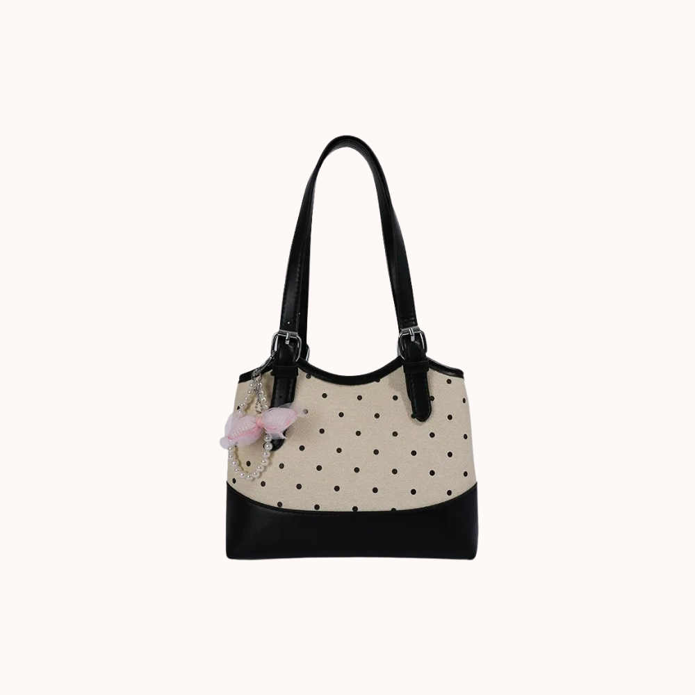 Noirette Bow Charm Shoulder Bag