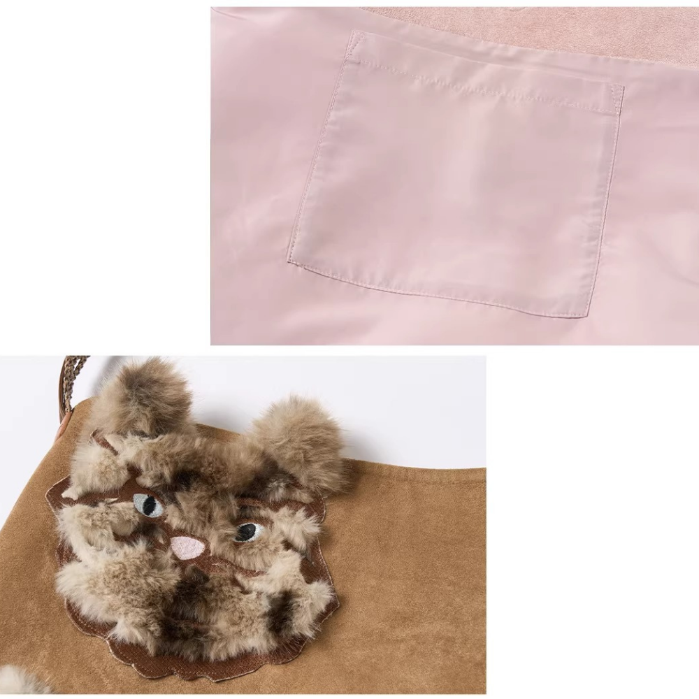 Félinea Faux Fur Cat Shoulder Bag