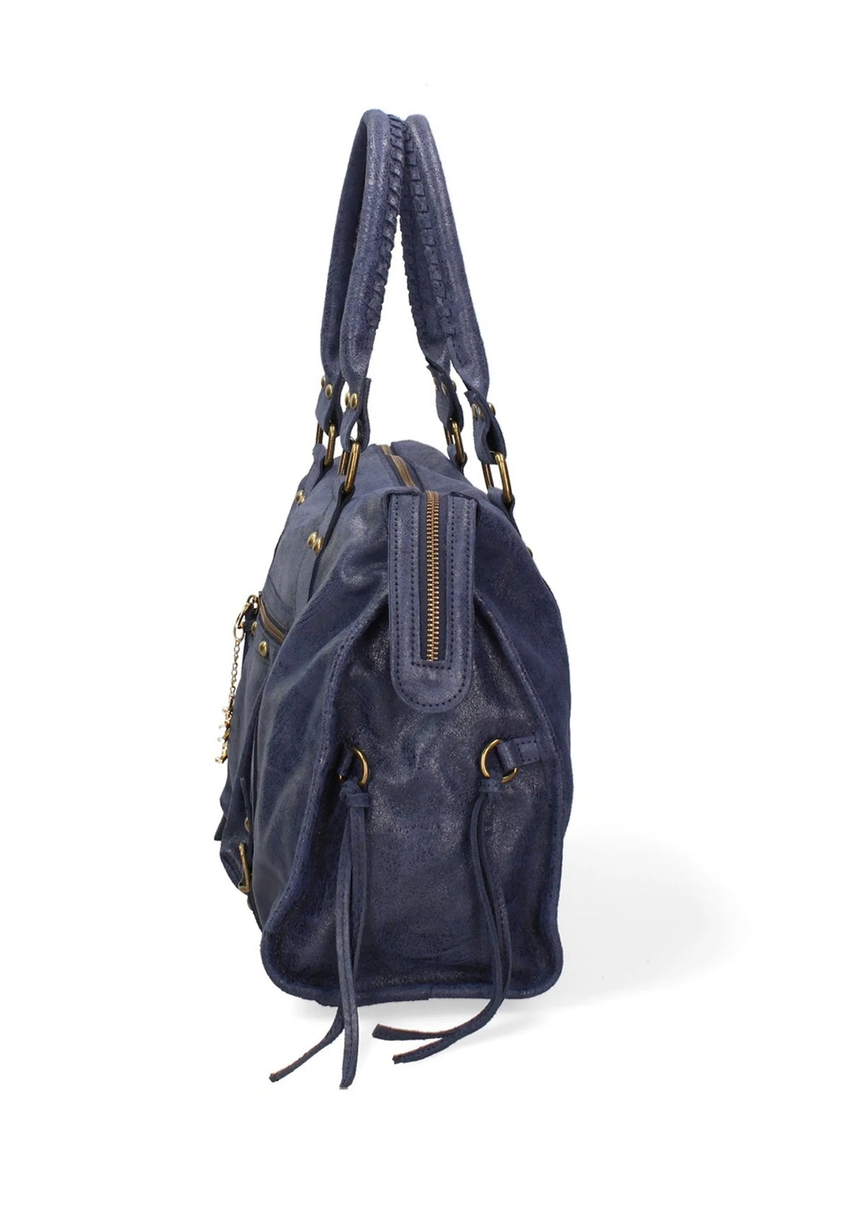 Throttle Studded Top-Handle Bag
