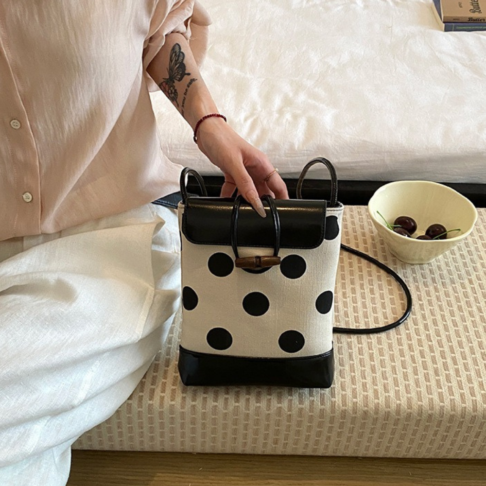Dotelle Polka Dot Bucket Bag