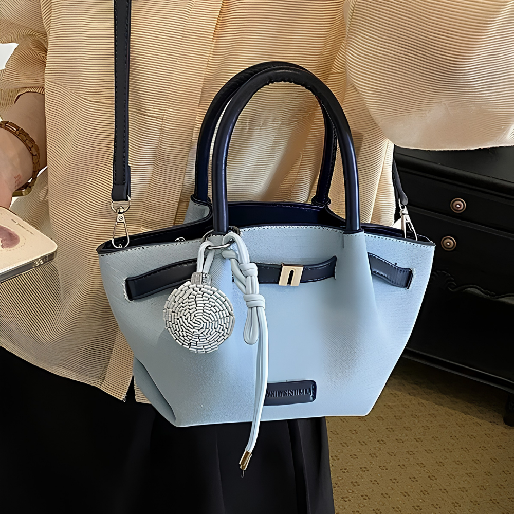 Dovela Contrast-Trim Mini Handbag