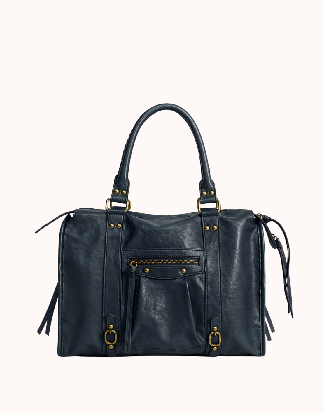 Throttle Studded Top-Handle Bag