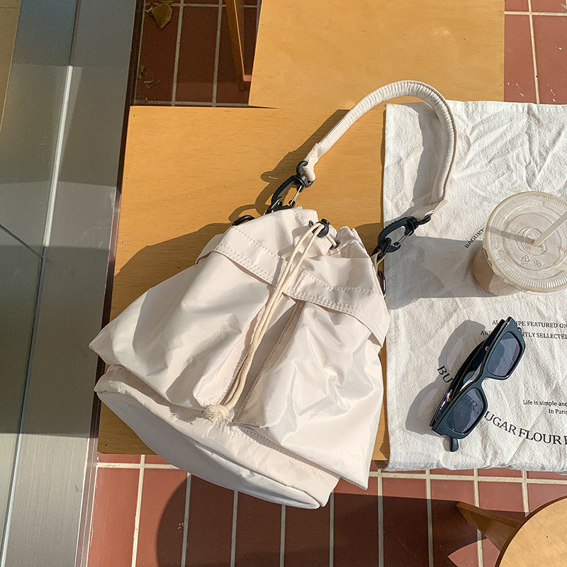 Bellance Vegan Leather Crossbody Bucket Bag