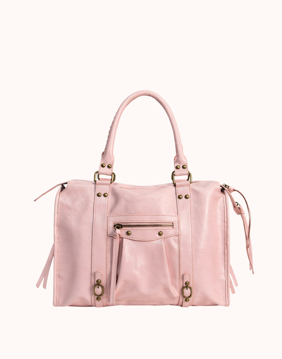 Throttle Studded Top-Handle Bag