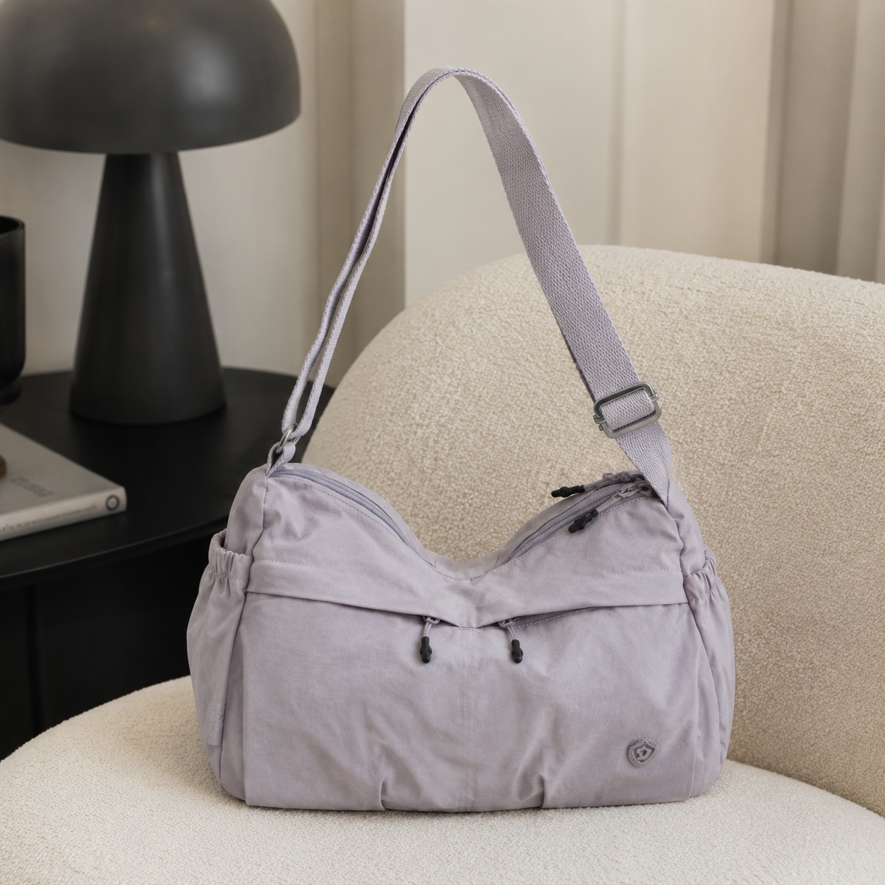 Fabria Ruched Shoulder Bag