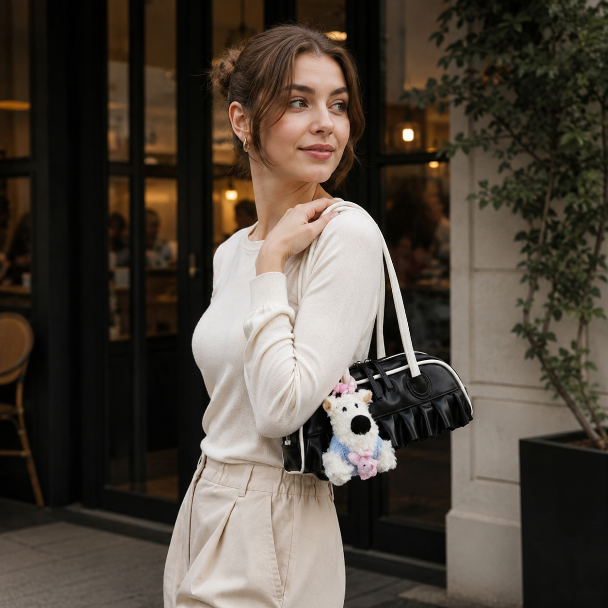 Mavelle Ruffle Shoulder Bag