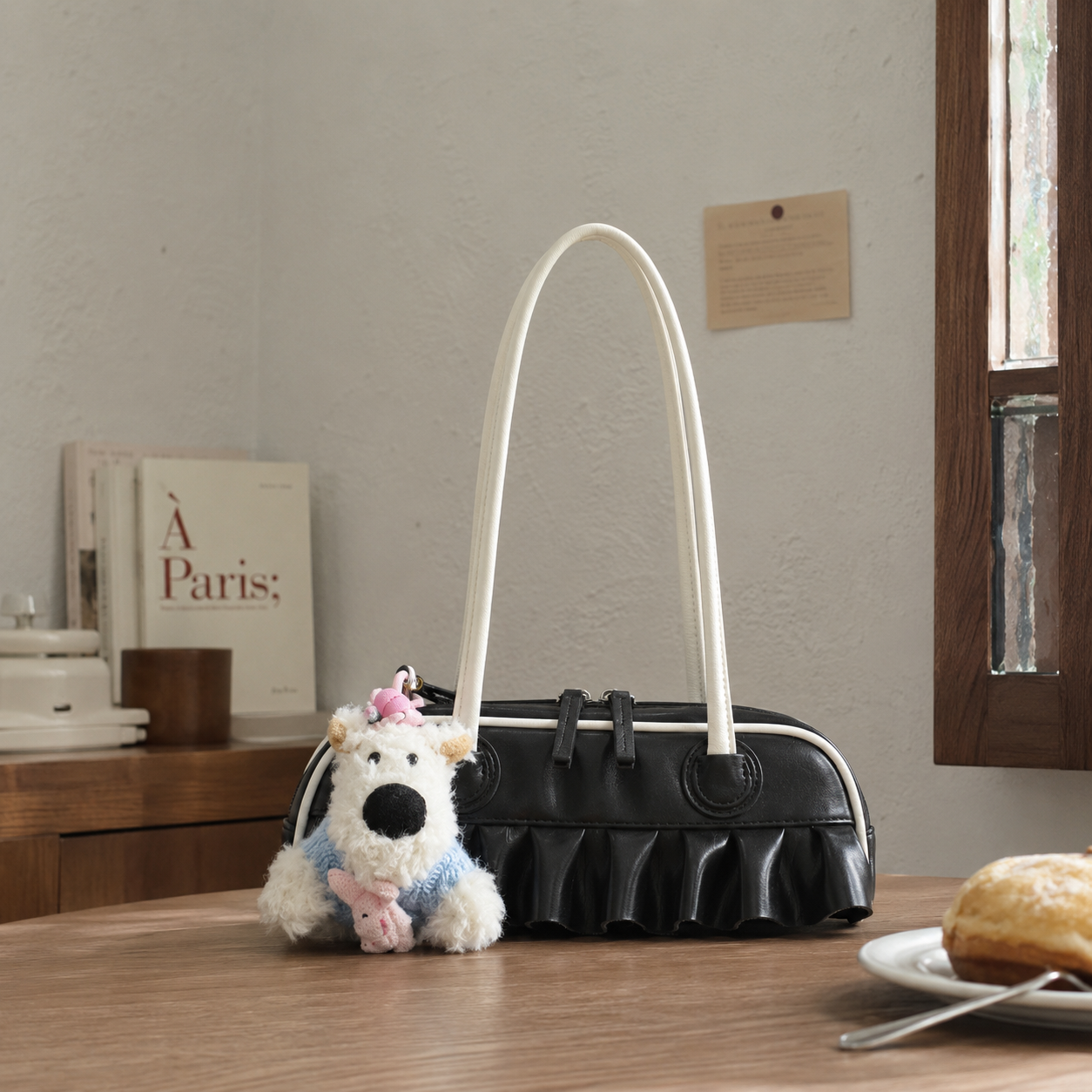 Mavelle Ruffle Shoulder Bag