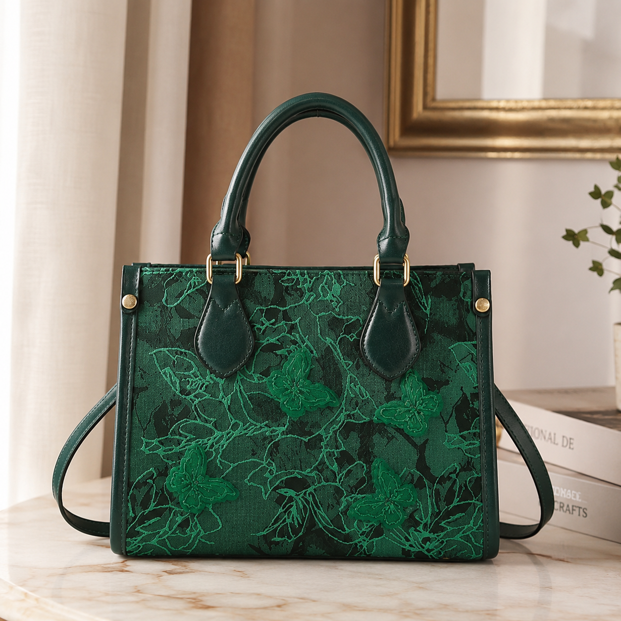 Evarielle Floral Lace Satchel Bag