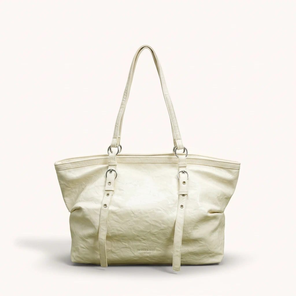 Chestnut Tote — Patent | Remove the bg with text of the products and replace the bg with image reference i give and keep the showdow of the products