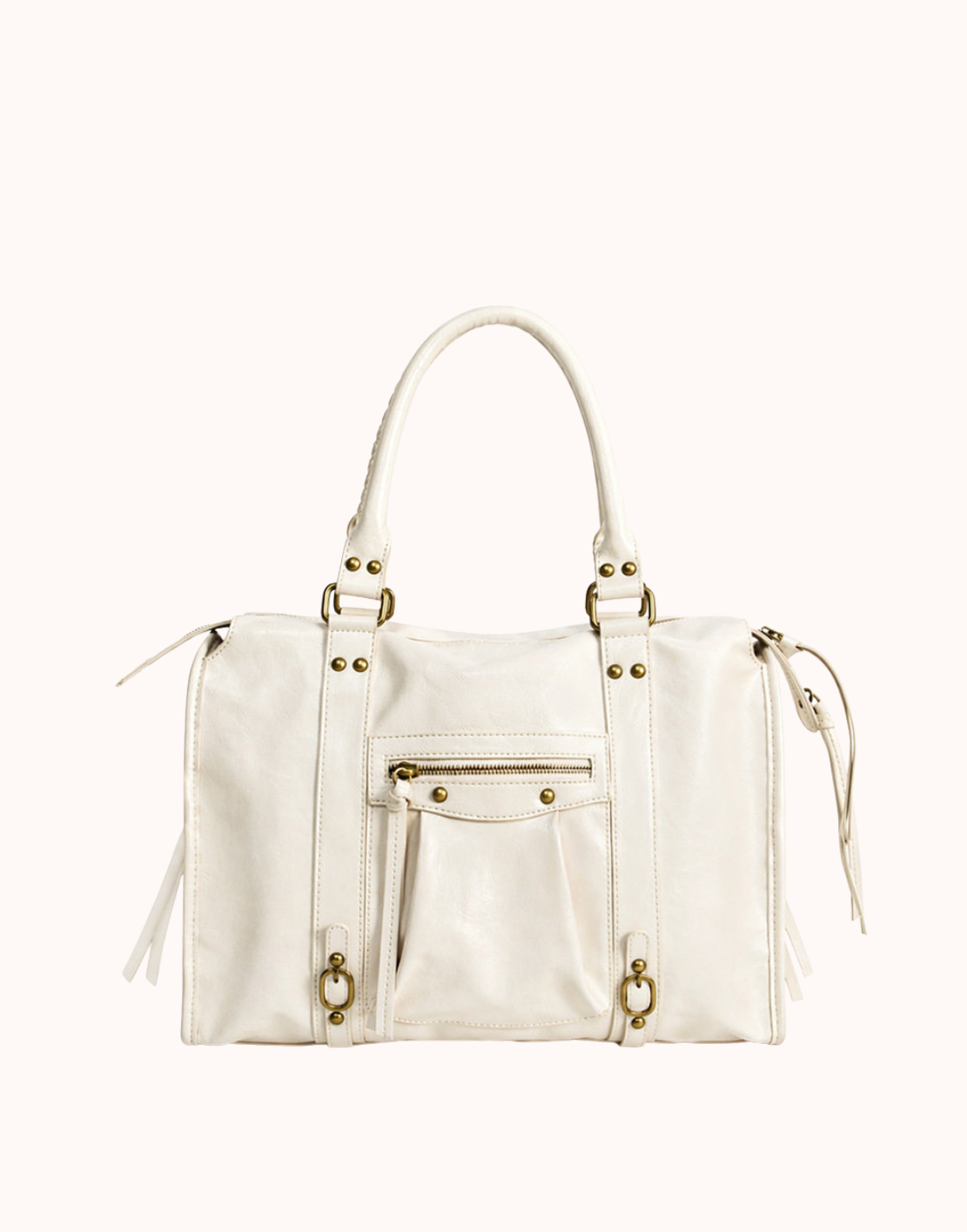Throttle Studded Top-Handle Bag