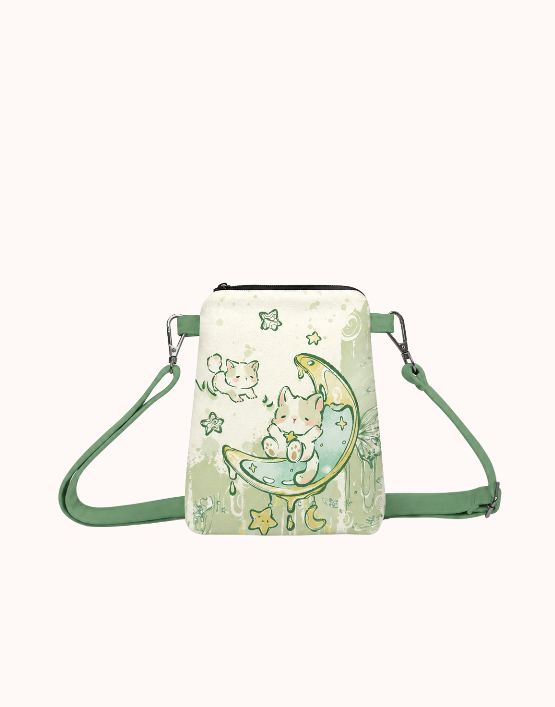 Bolso para teléfono de lona Lucky Cat