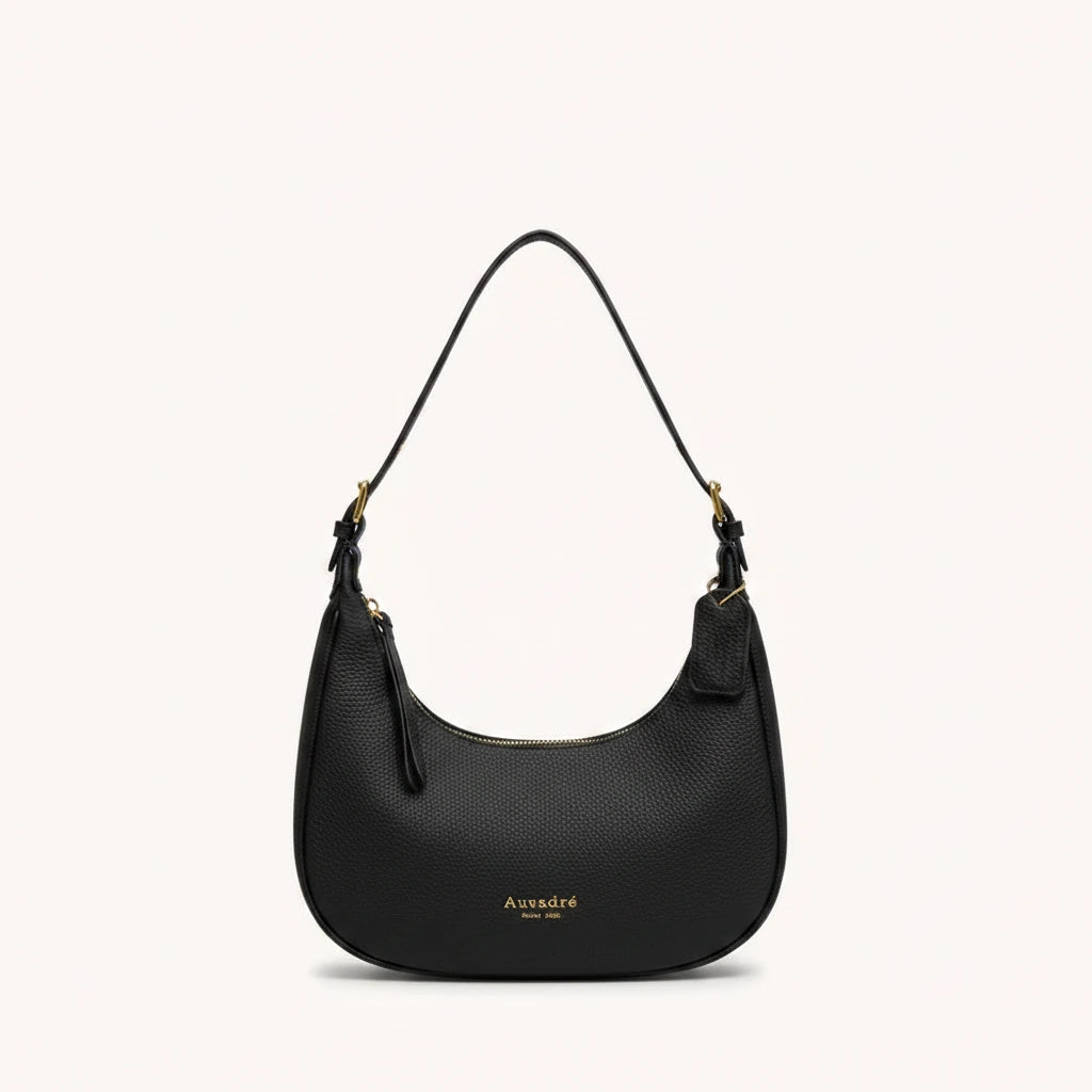 Moon Shoulder Bag — Pebbled | Remove the bg with text of the products and replace the bg with image reference i give and keep the showdow of the products