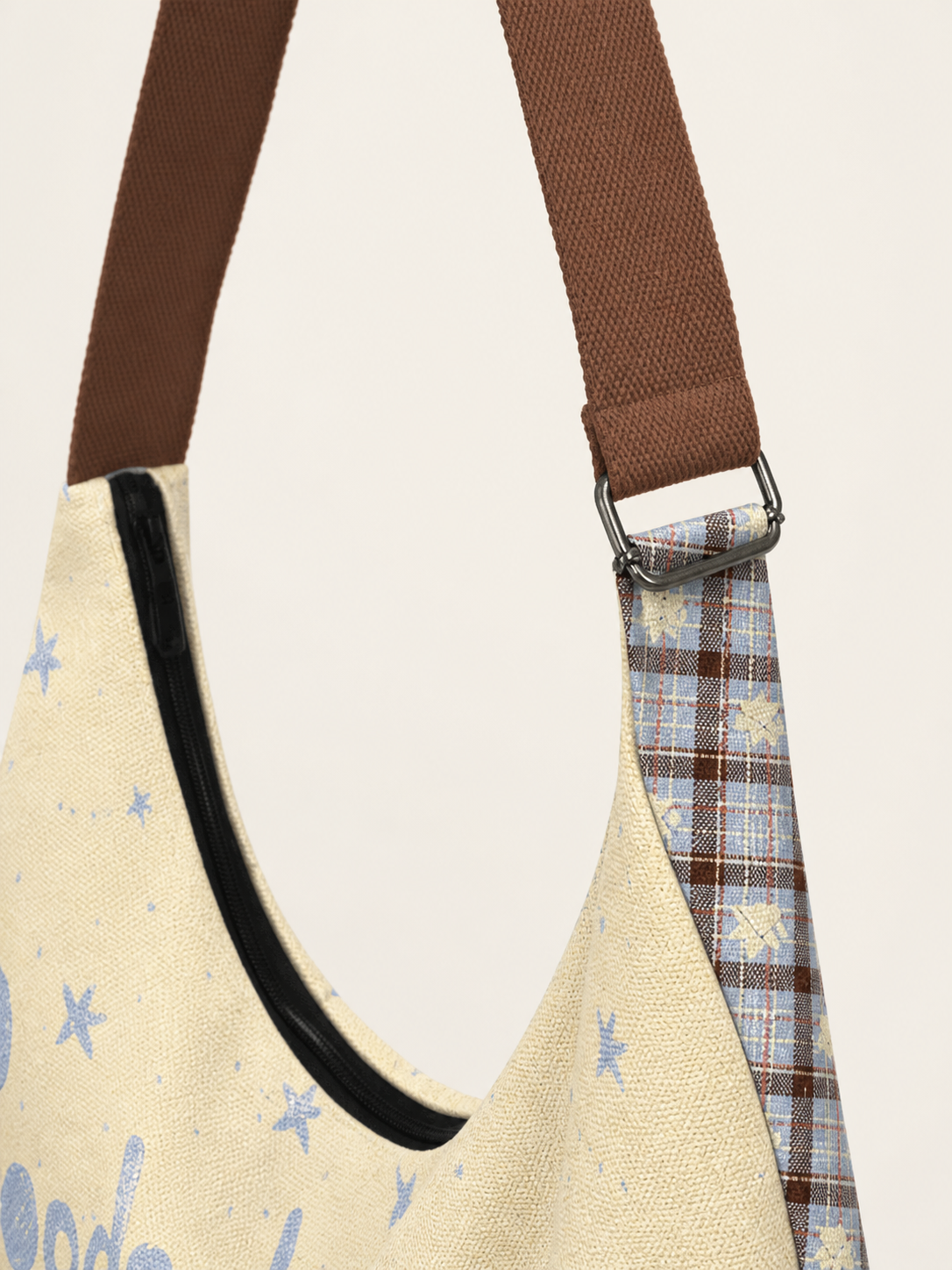Goodnight Puppy Canvas Crossbody Bag — strap detail