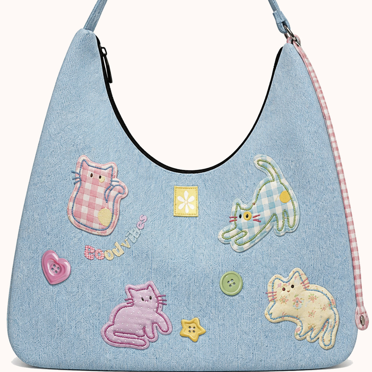 ARIPPULA FEF9F6 | patch-cat-canvas-crossbody-bag | close quality | 022__patch-cat-canvas-crossbody-bag__close-quality.webp
