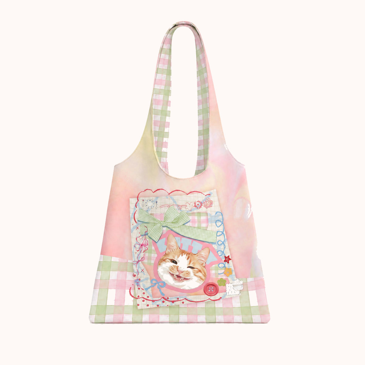ARIPPULA FEF9F6 | polaroid-cat-canvas-shoulder-bag | close quality | 024__polaroid-cat-canvas-shoulder-bag__polaroid-cat__front.webp