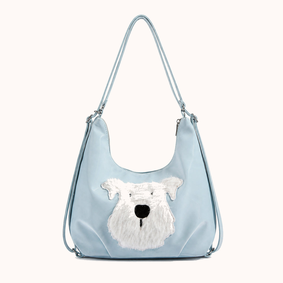ARIPPULA FEF9F6 | terrier-patent-shoulder-bag | close quality | 027__terrier-patent-shoulder-bag__blue__front.webp
