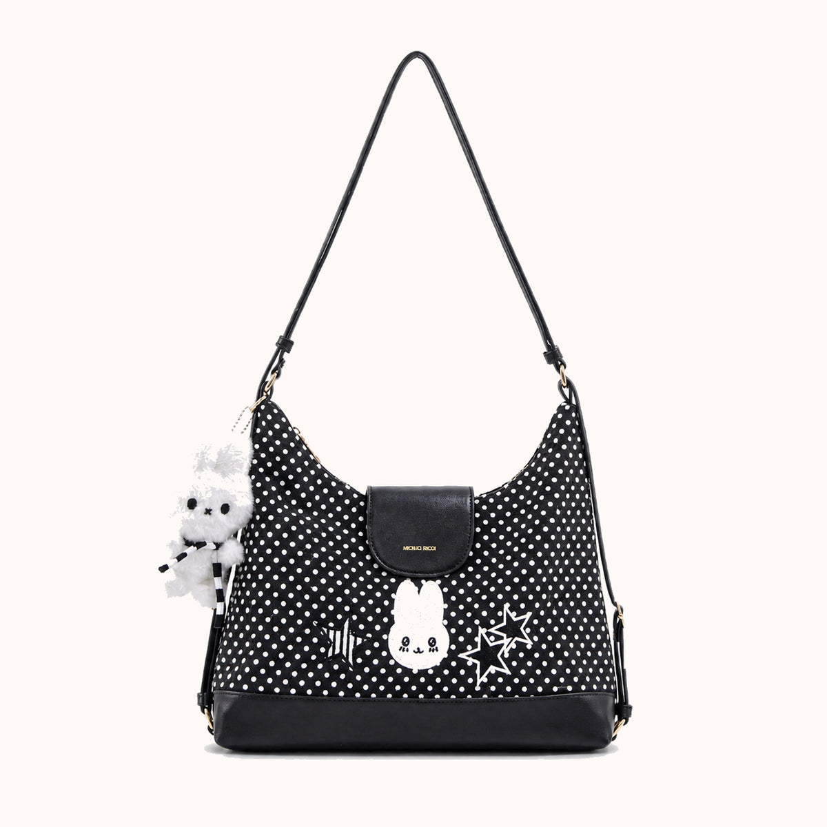 ARIPPULA FEF9F6 | tartan-canvas-shoulder-bag | close quality | 036__tartan-canvas-shoulder-bag__black__front.webp