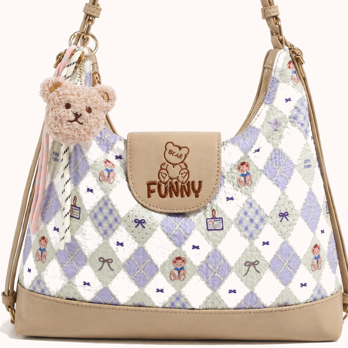 ARIPPULA FEF9F6 | diamond-canvas-shoulder-bag | close quality | 038__diamond-canvas-shoulder-bag__close-quality.webp