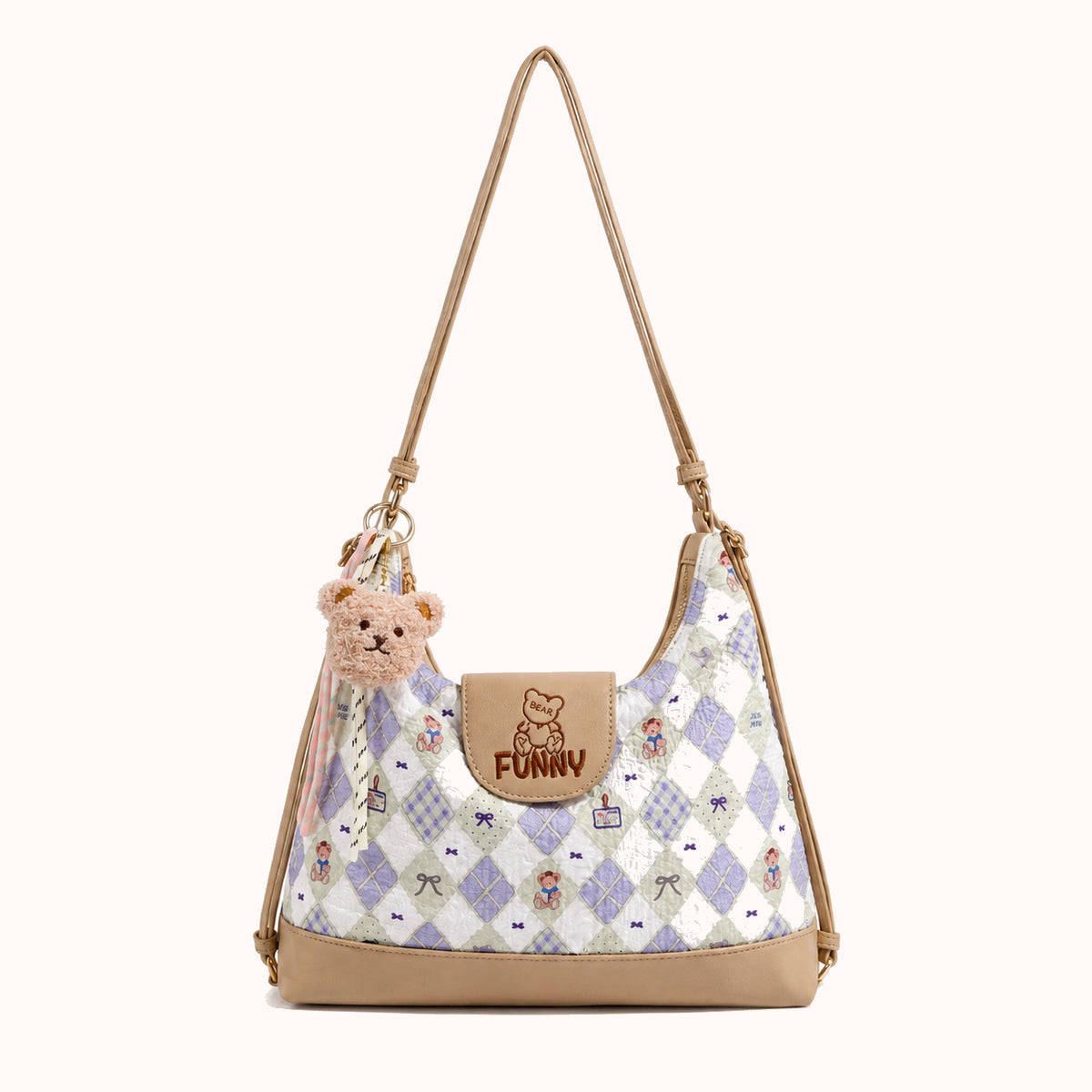 ARIPPULA FEF9F6 | diamond-canvas-shoulder-bag | close quality | 045__diamond-canvas-shoulder-bag__priority-dispatch__front.webp