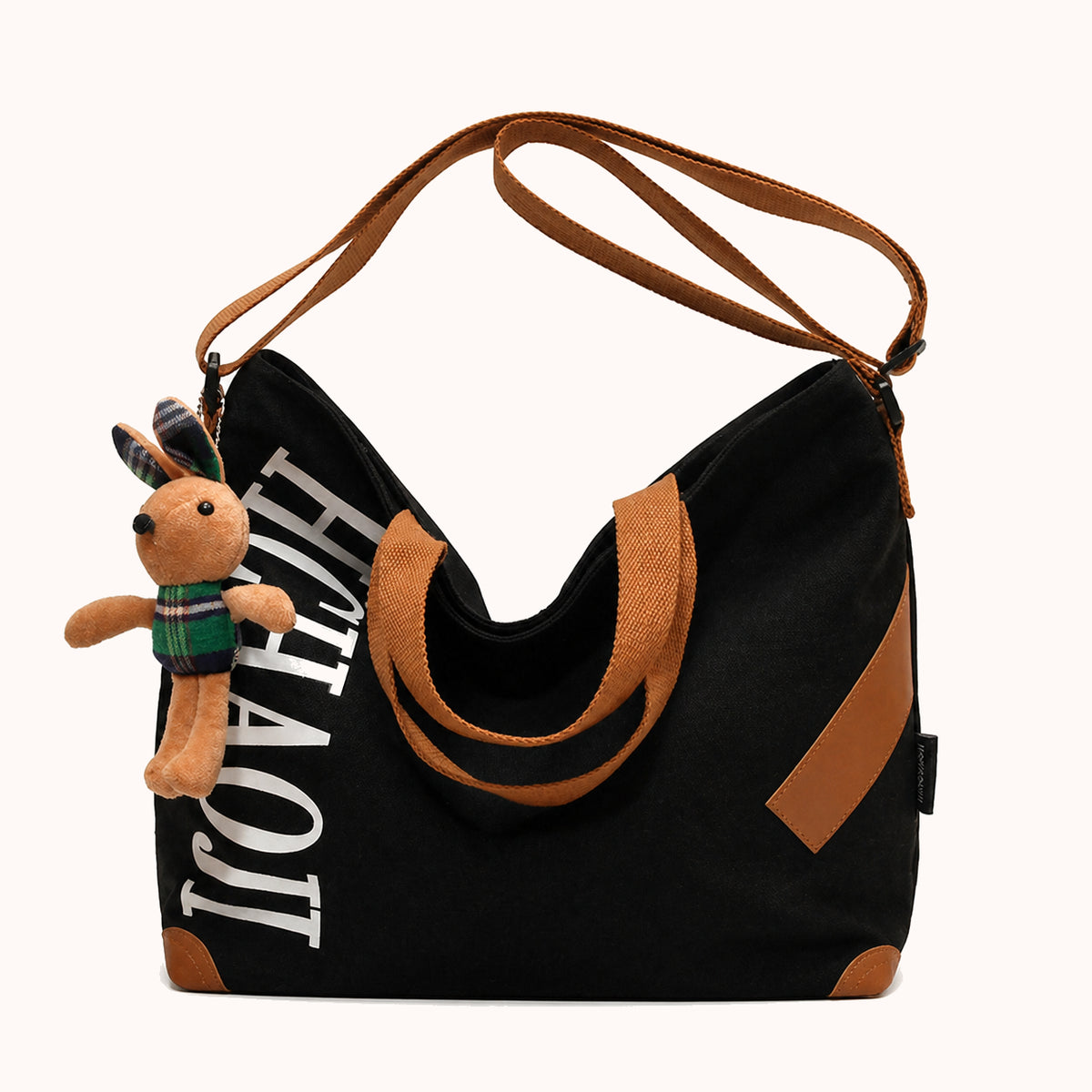 ARIPPULA FEF9F6 | fern-canvas-tote | close quality | 048__fern-canvas-tote__black__front.webp