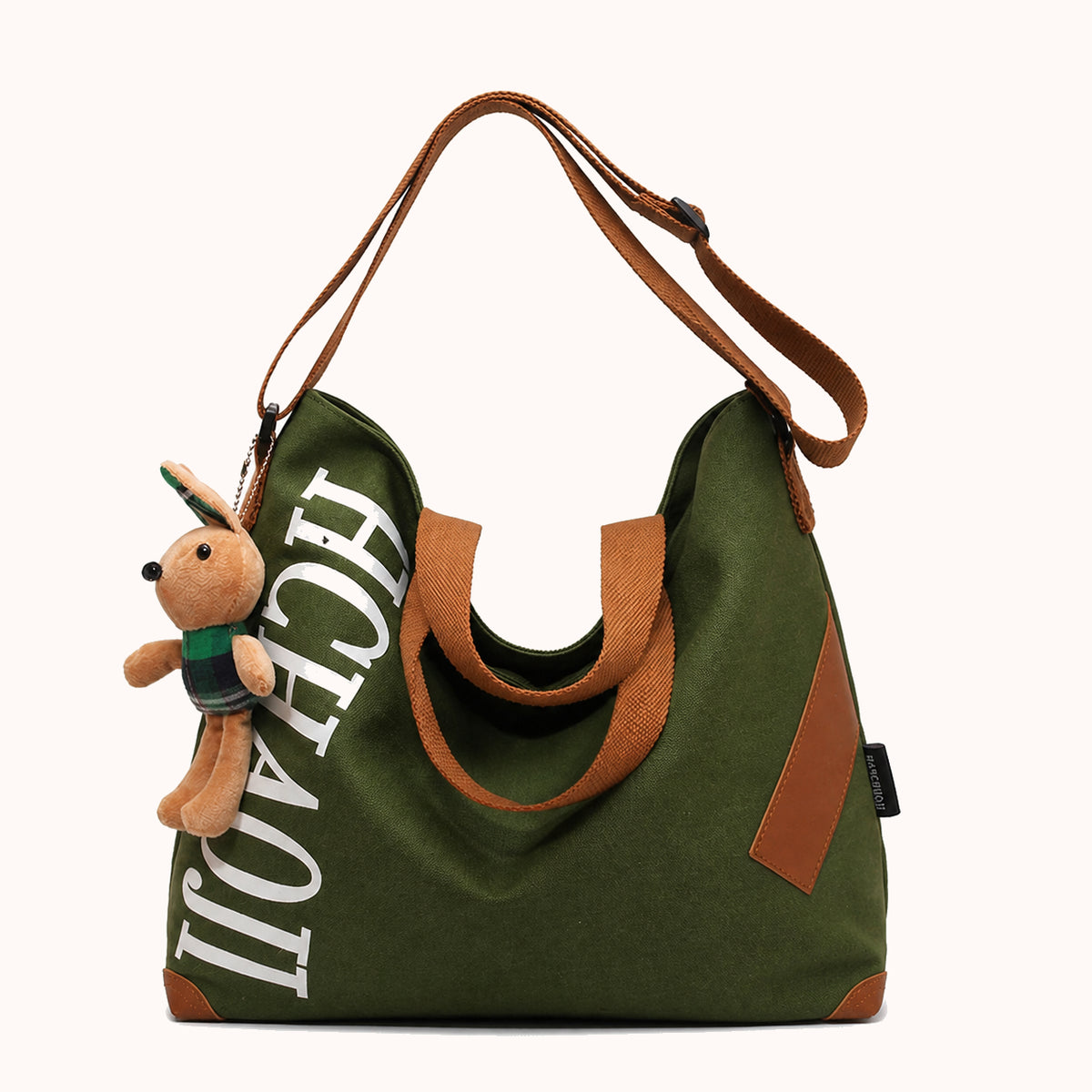 ARIPPULA FEF9F6 | fern-canvas-tote | close quality | 049__fern-canvas-tote__green__front.webp