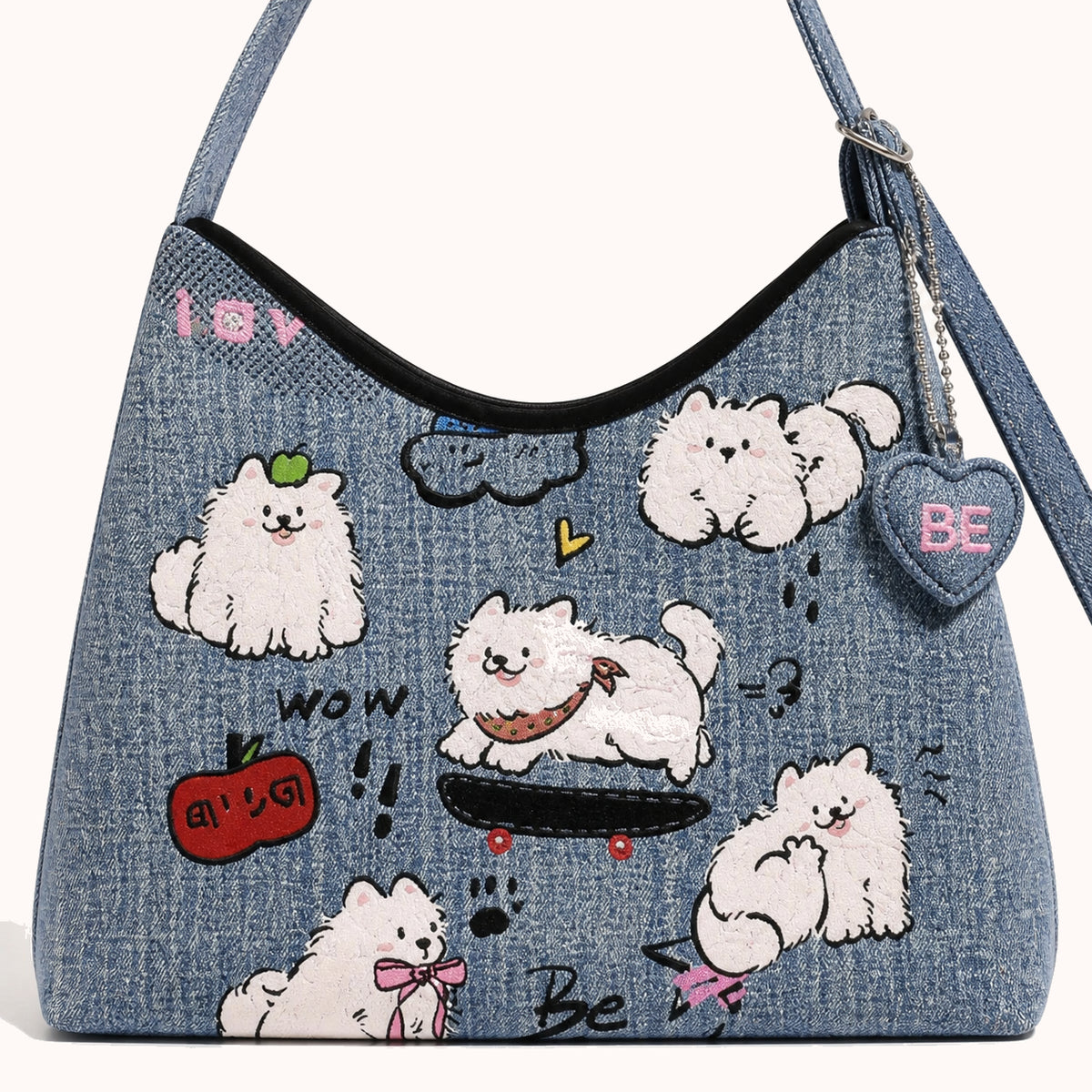 ARIPPULA FEF9F6 | samoyed-denim-tote | close quality | 069__samoyed-denim-tote__close-quality.webp
