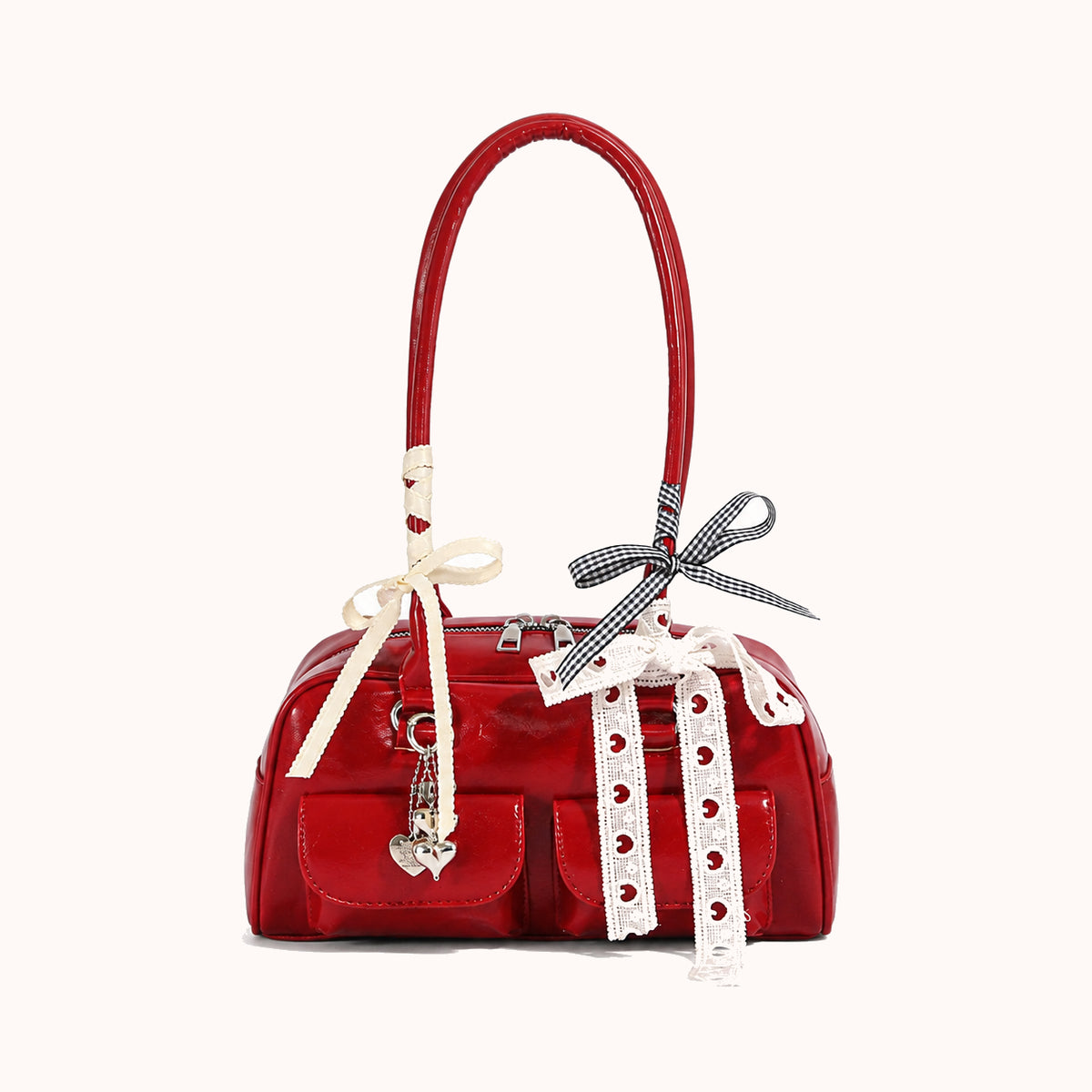 ARIPPULA FEF9F6 | opera-smooth-shoulder-bag | close quality | 080__opera-smooth-shoulder-bag__red-charm__front.webp