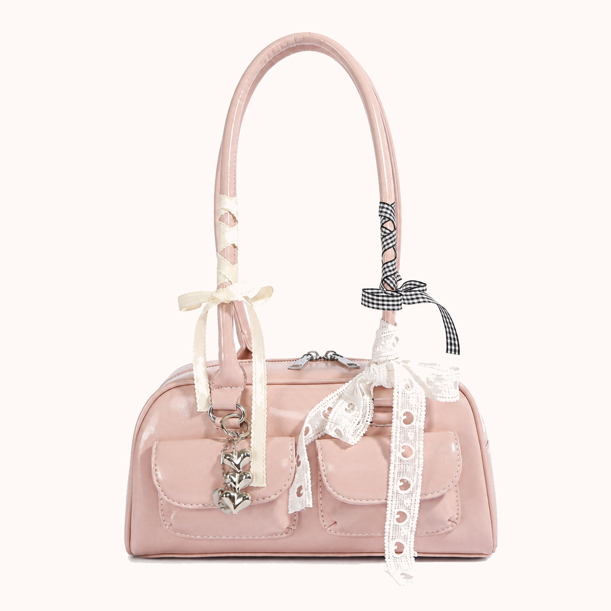 ARIPPULA FEF9F6 | opera-smooth-shoulder-bag | close quality | 082__opera-smooth-shoulder-bag__pink-charm__front.webp