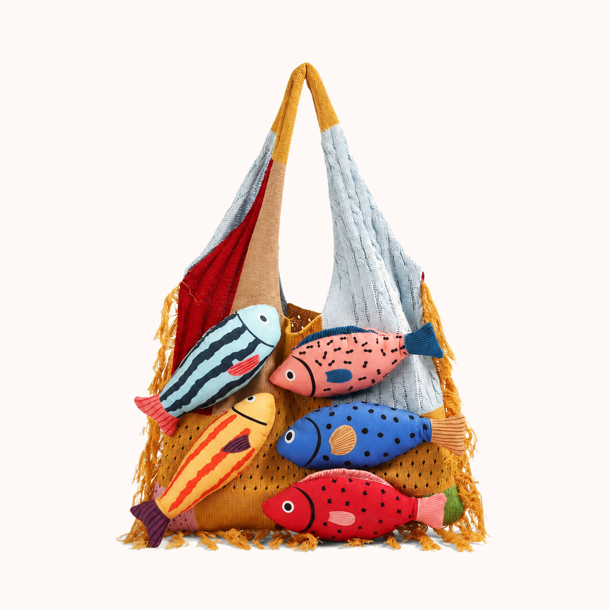 ARIPPULA FEF9F6 | shoal-knit-tote | close quality | 092__shoal-knit-tote__yellow-blue__front.webp