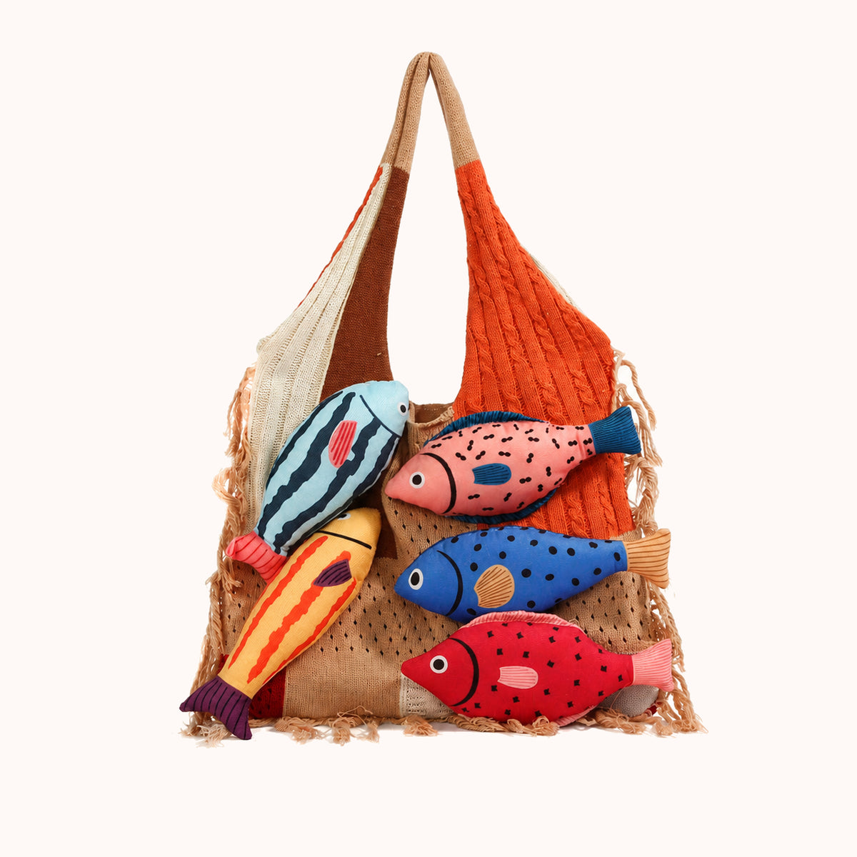 ARIPPULA FEF9F6 | shoal-knit-tote | close quality | 096__shoal-knit-tote__khaki-orange__front.webp