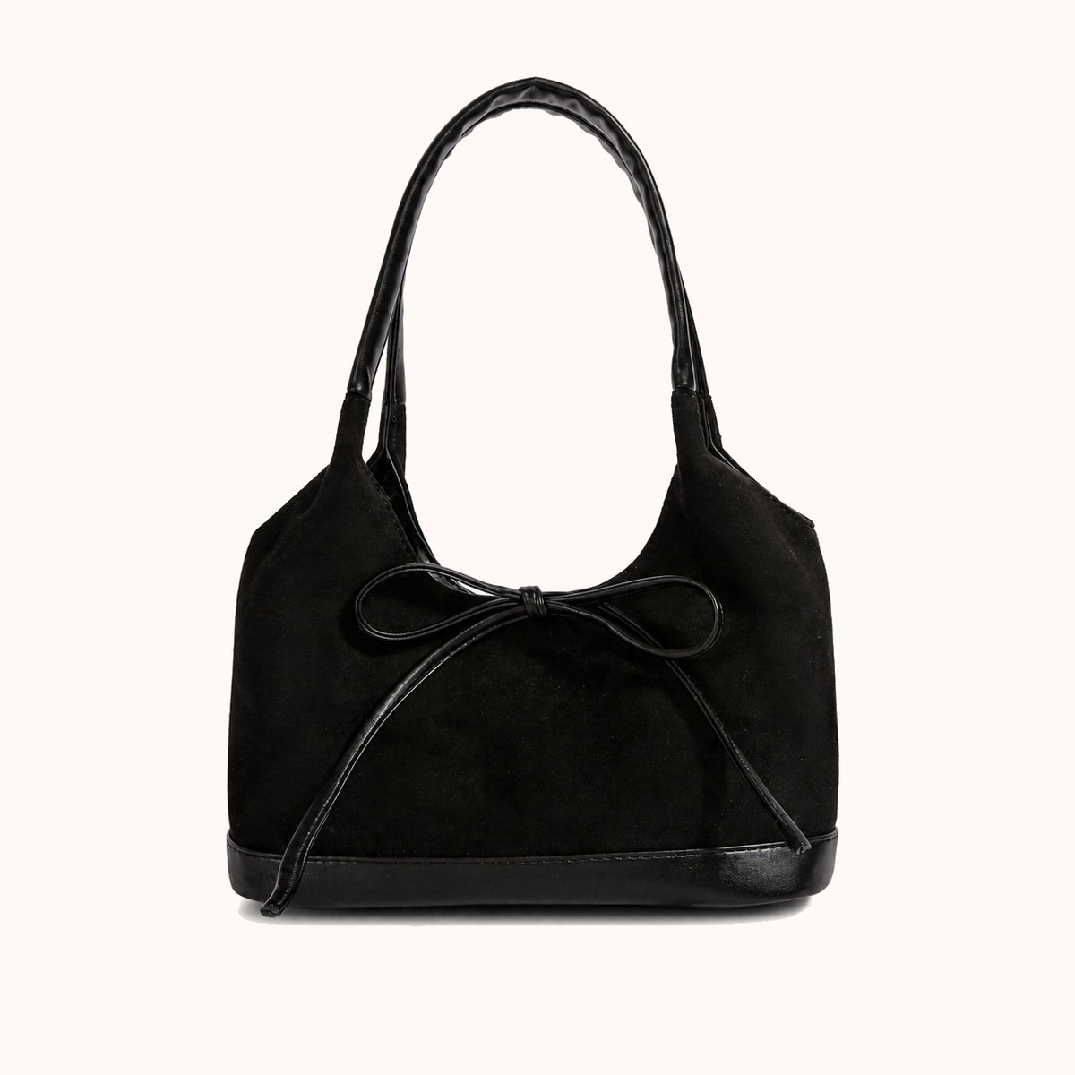 ARIPPULA FEF9F6 | poppy-suede-shoulder-bag | close quality | 106__poppy-suede-shoulder-bag__black__front.webp