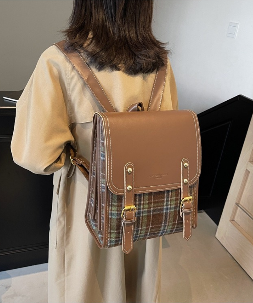 Kavira Plaid Backpack