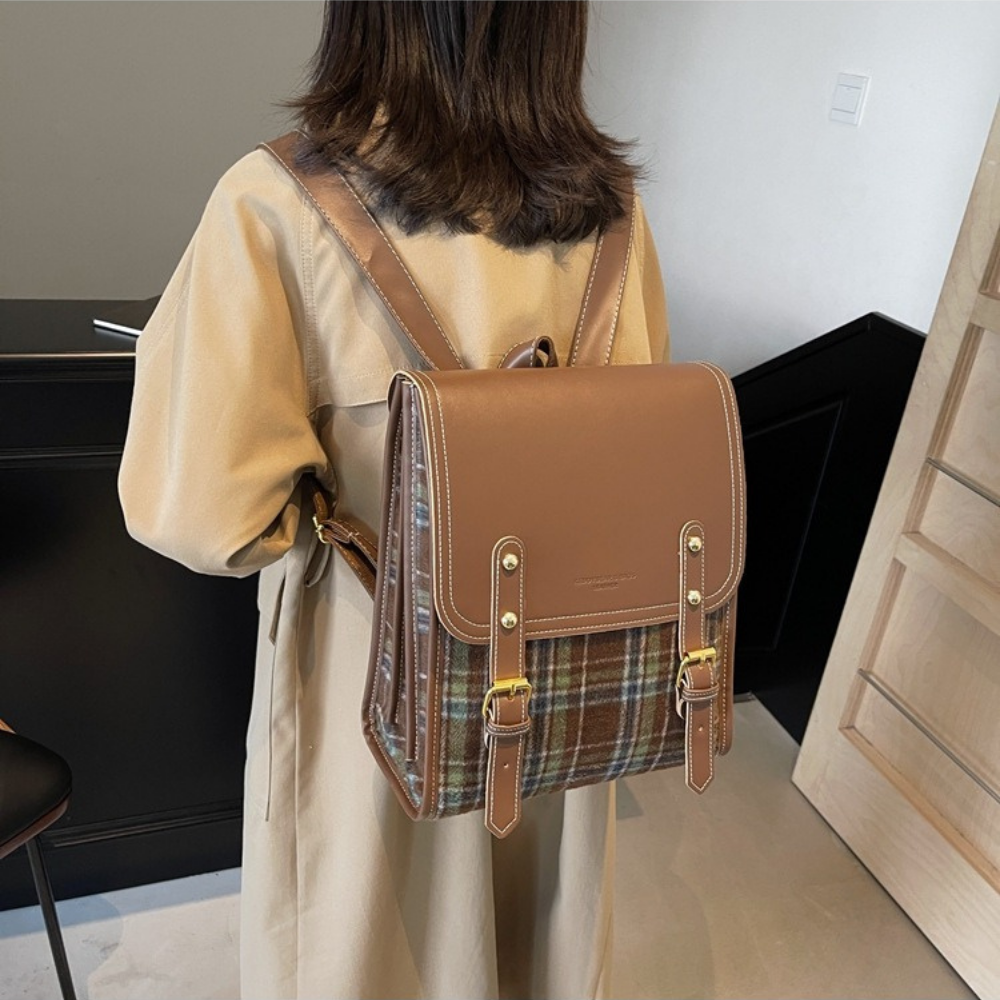 Kavira Plaid Backpack