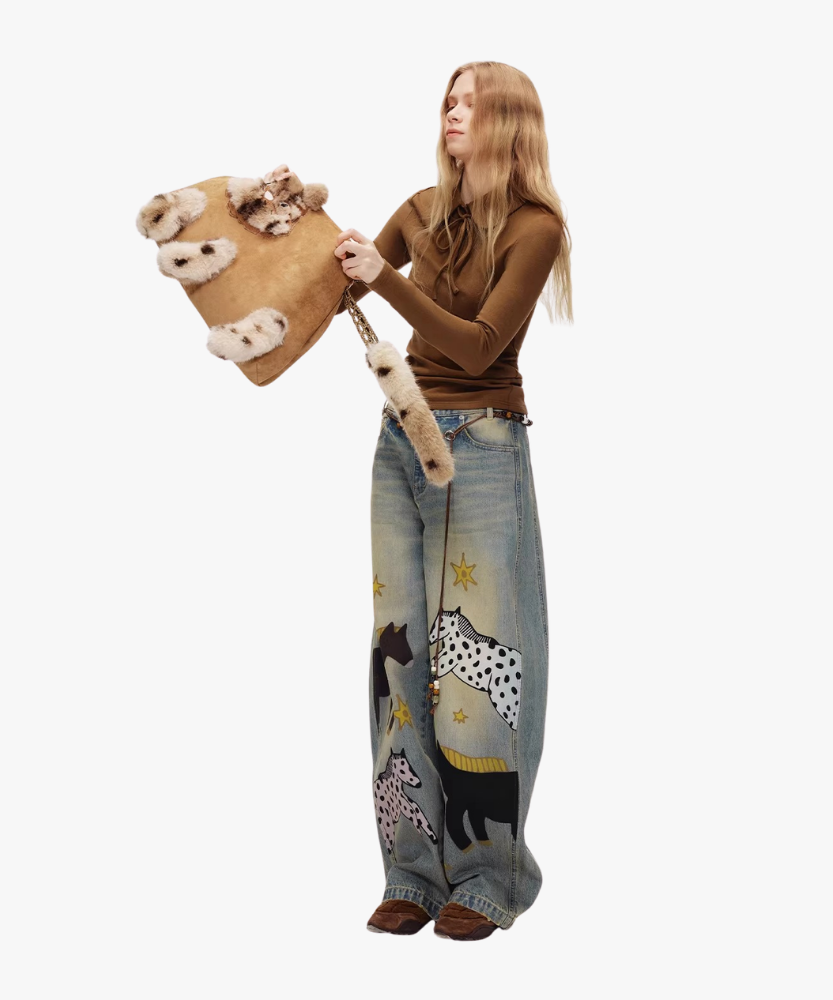 Félinea Faux Fur Cat Shoulder Bag