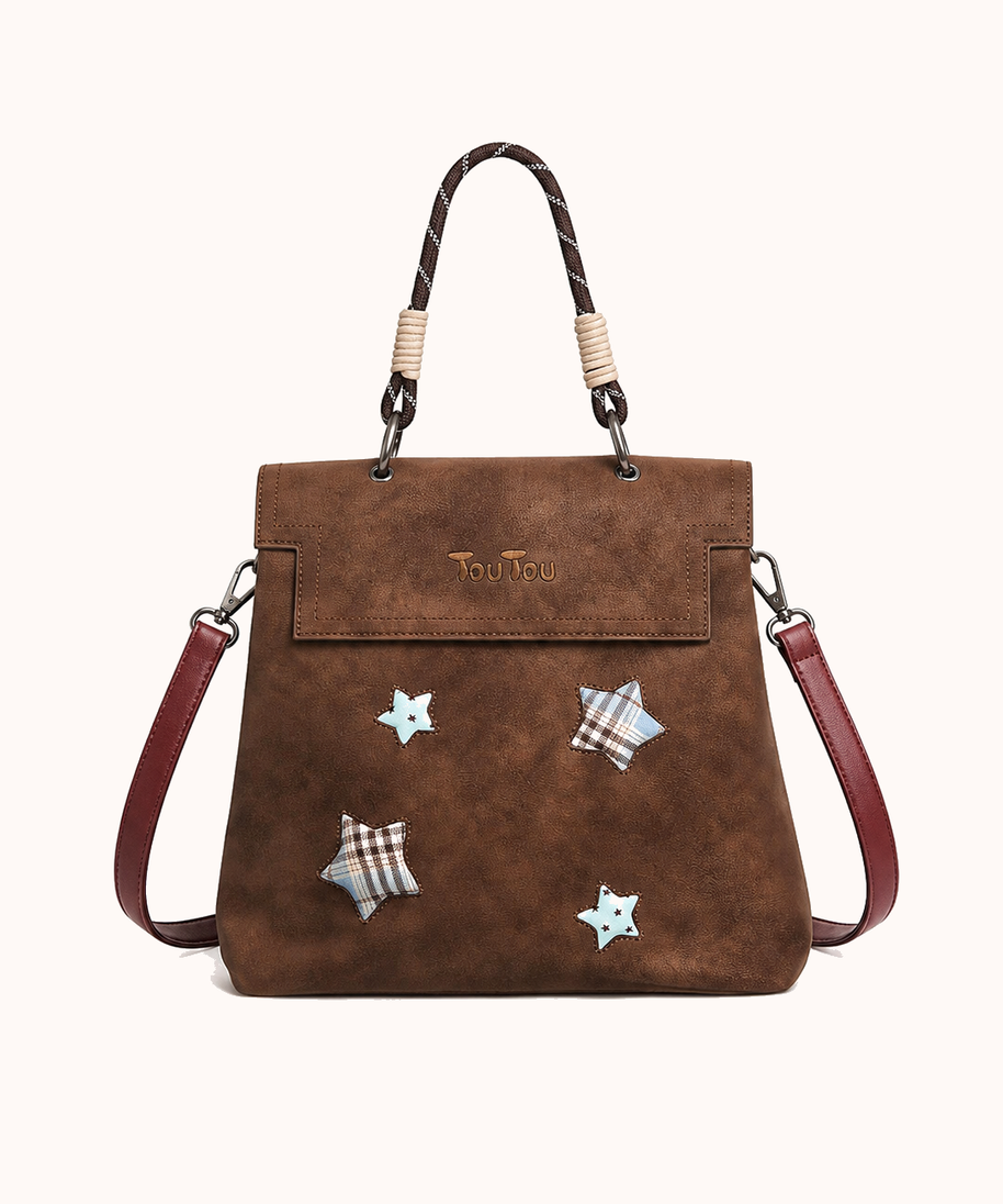 Chocolate + Red Strap front view