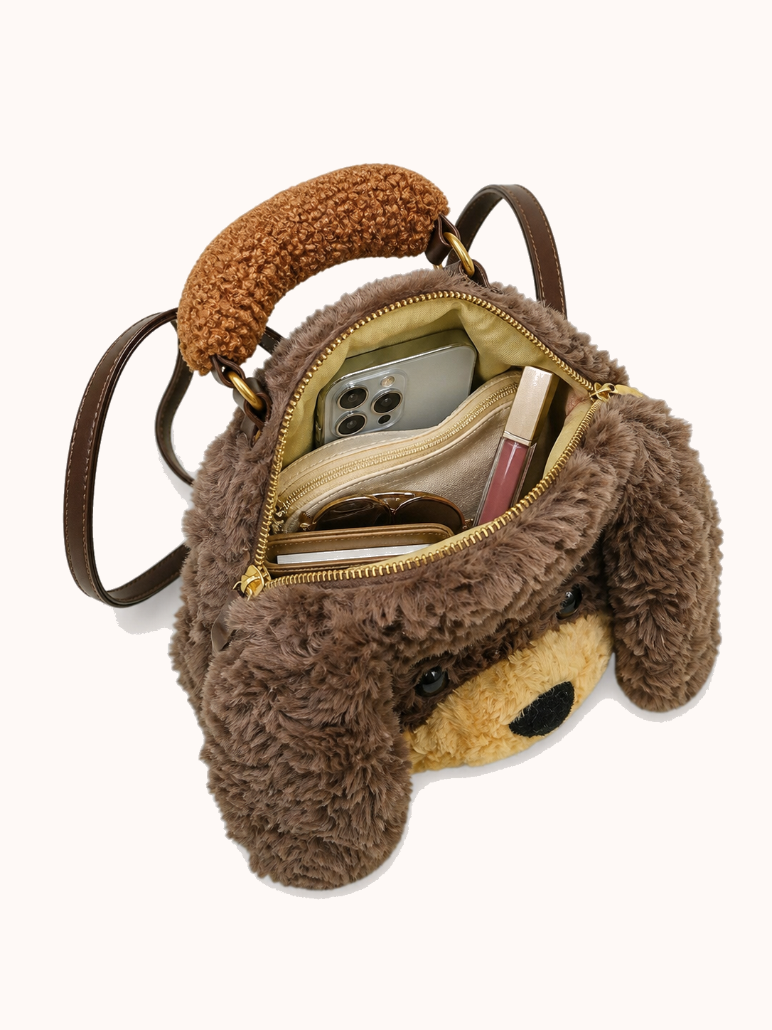 Open bag with everyday accessories