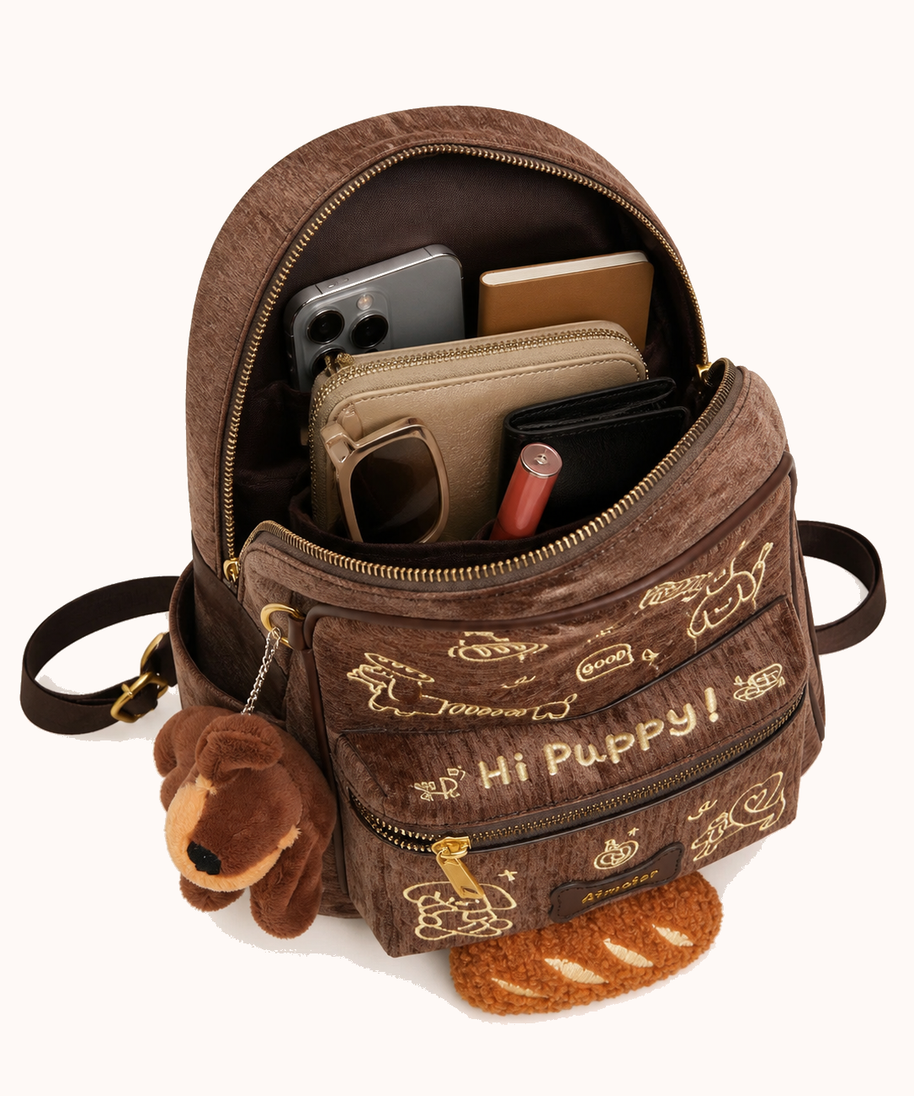 Open bag with everyday accessories