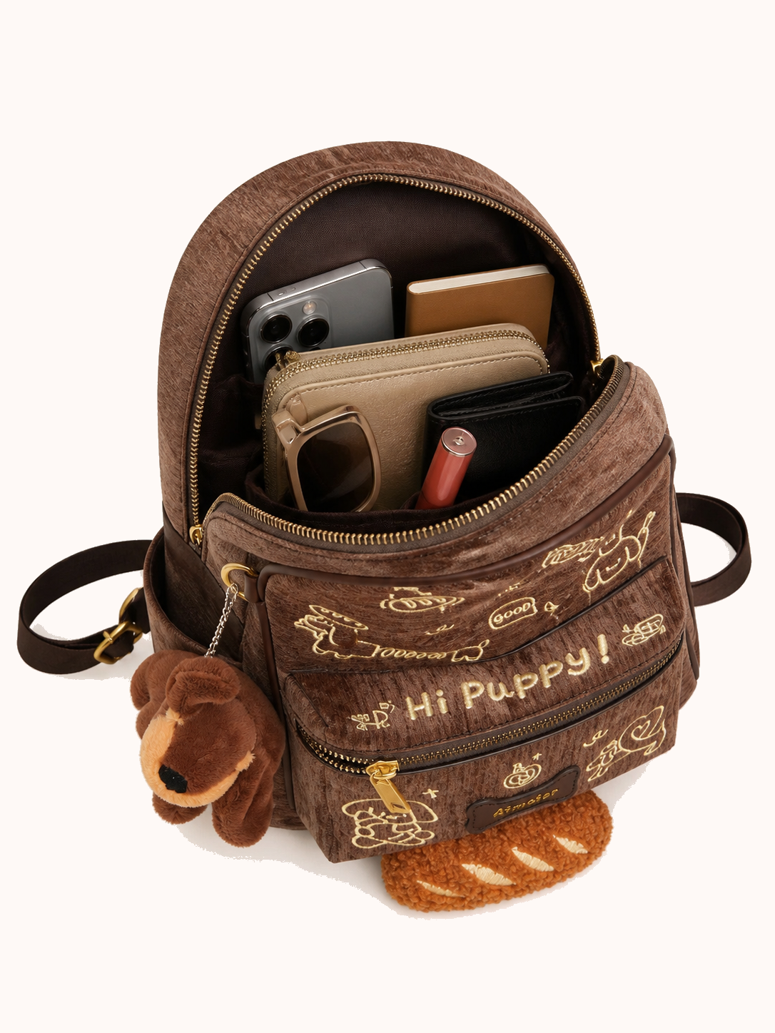 Open bag with everyday accessories
