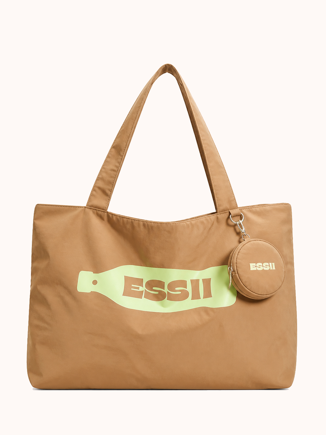 Caramel latte + coin purse front view