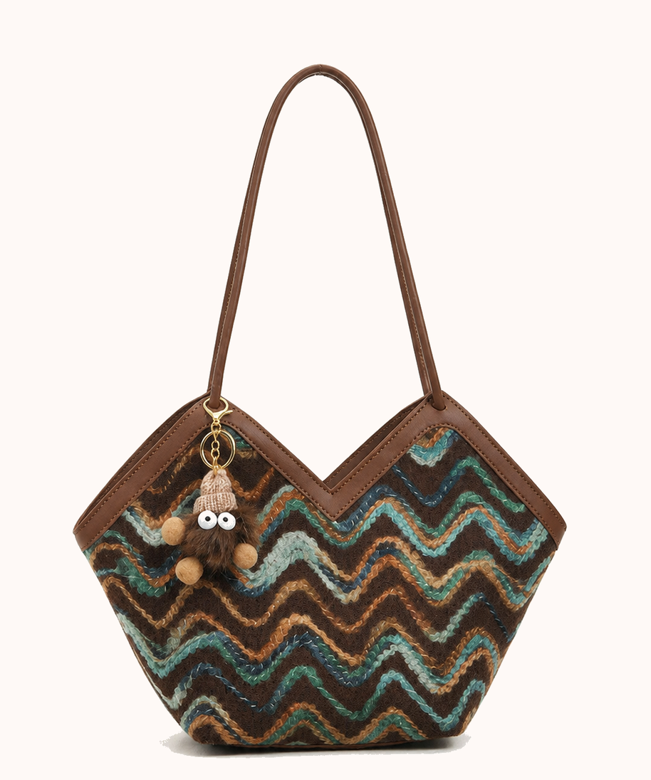 Coffee ribbon pendant front view